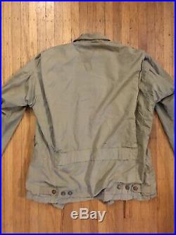 Original WWII M-41 US Army Jacket 1940s 40s D-Day Rare Vintage Size 34L