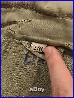 Original WWII M-41 US Army Jacket 1940s 40s D-Day Rare Vintage Size 34L