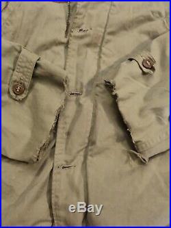 Original WWII M-41 US Army Jacket 1940s 40s D-Day Rare Vintage Size 34L