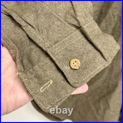 Original WWII M26 French Army Pullover Flannel Shirt Mint