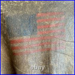 Original WWII Painted A2 Flight Jacket American Flag Us Army Air Corps