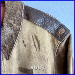 Original WWII Painted A2 Flight Jacket American Flag Us Army Air Corps