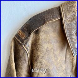 Original WWII Painted A2 Flight Jacket American Flag Us Army Air Corps