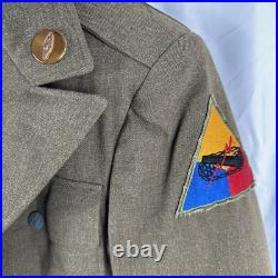 Original WWII Patched US Army Uniform Armor Division Tanker 1942