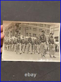 Original WWII Photo US Army Air Corp Squadron Marching A-2 Jacket