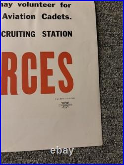 Original WWII Poster Aviation Cadet Training Bombardier Pilots US Army Air Force