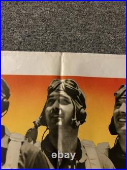 Original WWII Poster Aviation Cadet Training Bombardier Pilots US Army Air Force