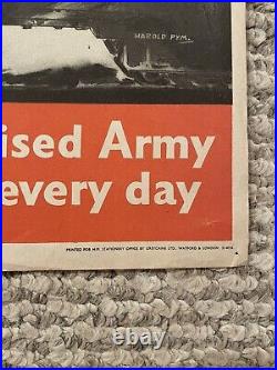 Original WWII Poster Mightier Yet Britains Mechanised Army Grows Stronger