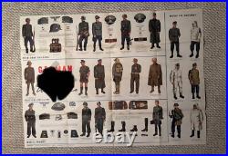 Original WWII Poster Newsmap German Army Uniforms 35x47