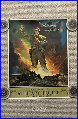 Original WWII Poster Of The Troops And For The Troops Military Police U. S. Army