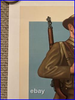 Original WWII Poster Soldiers Life Makes The Regular Army Your Career 25x38