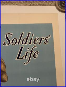 Original WWII Poster Soldiers Life Makes The Regular Army Your Career 25x38