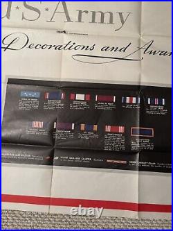 Original WWII Poster U. S. Army Decorations And Awards Medal Of Honor 35x47