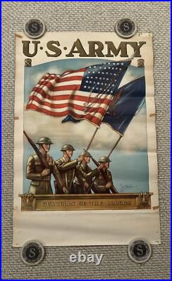 Original WWII Poster US Army Guardians Of The Colors 25x38