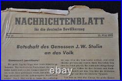 Original WWII Red Army Leaflet Berlin 1945 Stalins Message Germans RARE