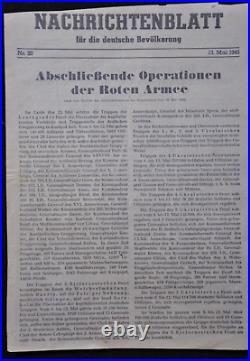 Original WWII Red Army Leaflet Berlin May 1945 Last Operations Kurland RARE