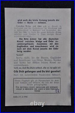 Original WWII Red Army Leaflet SAVE YOURSELF BEFORE ITS TOO LATE Rare