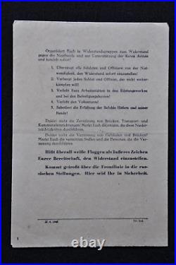 Original WWII Red Army Leaflet TO BERLINERS Berlin 1945 Very Rare