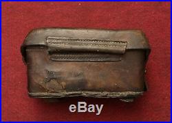 Original WWII Relic German Army Medical Leather Field Pouch = Berlin =