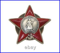 Original WWII Soviet Russian Army Order of Red Star Medal Badge NUMBERED CA1