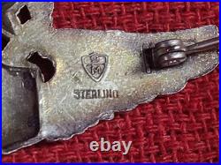 Original WWII Sterling Silvet United States Air Army Force Command Pilot Badge