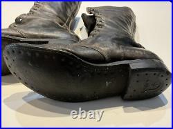 Original WWII Type US Army High Top Blucher Greased Leather Alaska Boots
