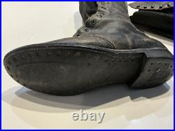 Original WWII Type US Army High Top Blucher Greased Leather Alaska Boots