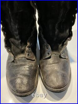 Original WWII Type US Army High Top Blucher Greased Leather Alaska Boots