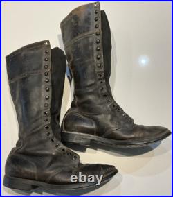 Original WWII Type US Army High Top Blucher Greased Leather Alaska Boots