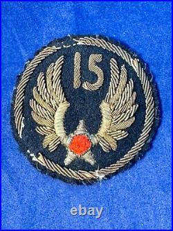 Original WWII U. S. 15th Army Air Corps Bullion Pilots Grouping