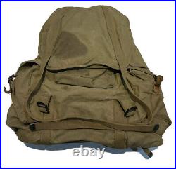 Original WWII U. S. ARMY MOUNTAIN DIVISION RUCKSACK OD3 Dated 1942 & STEEL FRAME