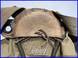 Original WWII U. S. ARMY MOUNTAIN DIVISION RUCKSACK OD3 Dated 1942 & STEEL FRAME