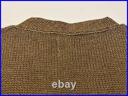 Original WWII U. S. ARMY WINTER WOOL KNIT SLEEVELESS SWEATER MILITARY