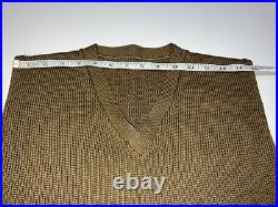 Original WWII U. S. ARMY WINTER WOOL KNIT SLEEVELESS SWEATER MILITARY