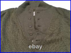 Original WWII U. S. Army High Neck 5 Buttons Sweater WW2 Very Good Condition