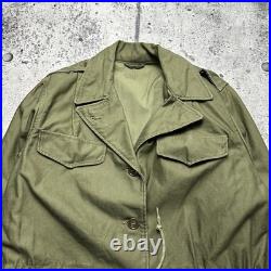 Original WWII U. S. Army M-1943 Field Jacket Vintage Military Coat 14 Long 1952