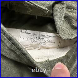 Original WWII U. S. Army M-1943 Field Jacket Vintage Military Coat 14 Long 1952