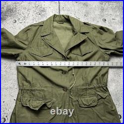 Original WWII U. S. Army M-1943 Field Jacket Vintage Military Coat 14 Long 1952