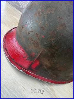 Original WWII U. S. Army McCord M1 Front Seam Fixed Bale Helmet Shell 154B Early Original WWII U. S. Army McCord M1 Front Seam Fixed Bale Helmet Shell 154B Early