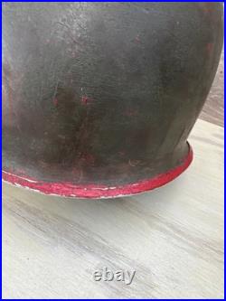 Original WWII U. S. Army McCord M1 Front Seam Fixed Bale Helmet Shell 154B Early Original WWII U. S. Army McCord M1 Front Seam Fixed Bale Helmet Shell 154B Early