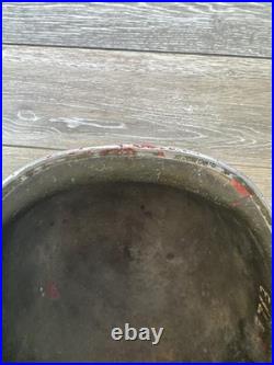 Original WWII U. S. Army McCord M1 Front Seam Fixed Bale Helmet Shell 154B Early