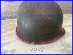 Original WWII U. S. Army McCord M1 Front Seam Fixed Bale Helmet Shell 154B Early Original WWII U. S. Army McCord M1 Front Seam Fixed Bale Helmet Shell 154B Early