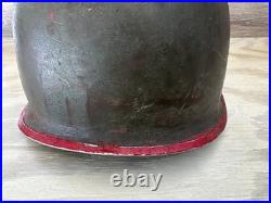 Original WWII U. S. Army McCord M1 Front Seam Fixed Bale Helmet Shell 154B Early