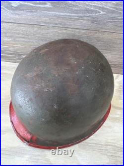 Original WWII U. S. Army McCord M1 Front Seam Fixed Bale Helmet Shell 154B Early Original WWII U. S. Army McCord M1 Front Seam Fixed Bale Helmet Shell 154B Early