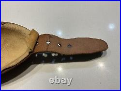 Original WWII U. S. Army Paratrooper Airborne Leather Chin Cup For M1 Helmet