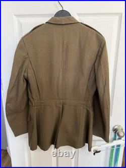 Original WWII U. S. Army Wool Service Coat 1941 Size 39 Short Military Jacket