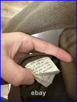 Original WWII U. S. Army Wool Service Coat 1941 Size 39 Short Military Jacket