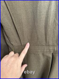 Original WWII U. S. Army Wool Service Coat 1941 Size 39 Short Military Jacket