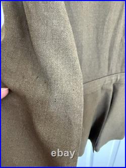 Original WWII U. S. Army Wool Service Coat 1941 Size 39 Short Military Jacket