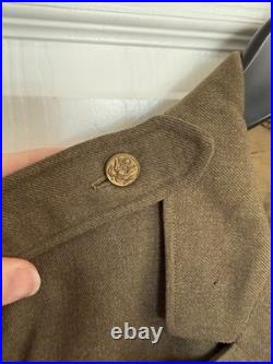 Original WWII U. S. Army Wool Service Coat 1941 Size 39 Short Military Jacket
